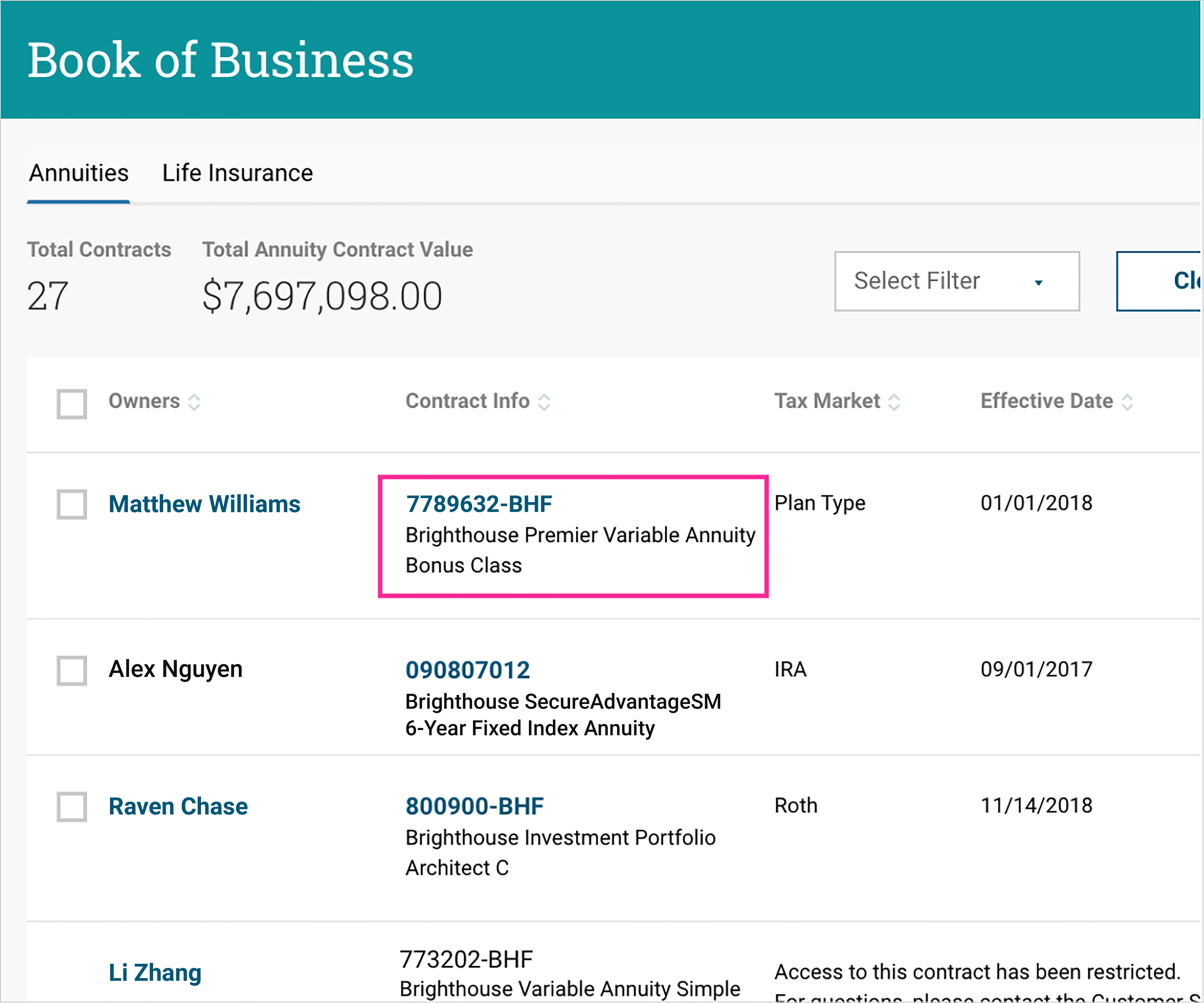 Advisor-book of business 10